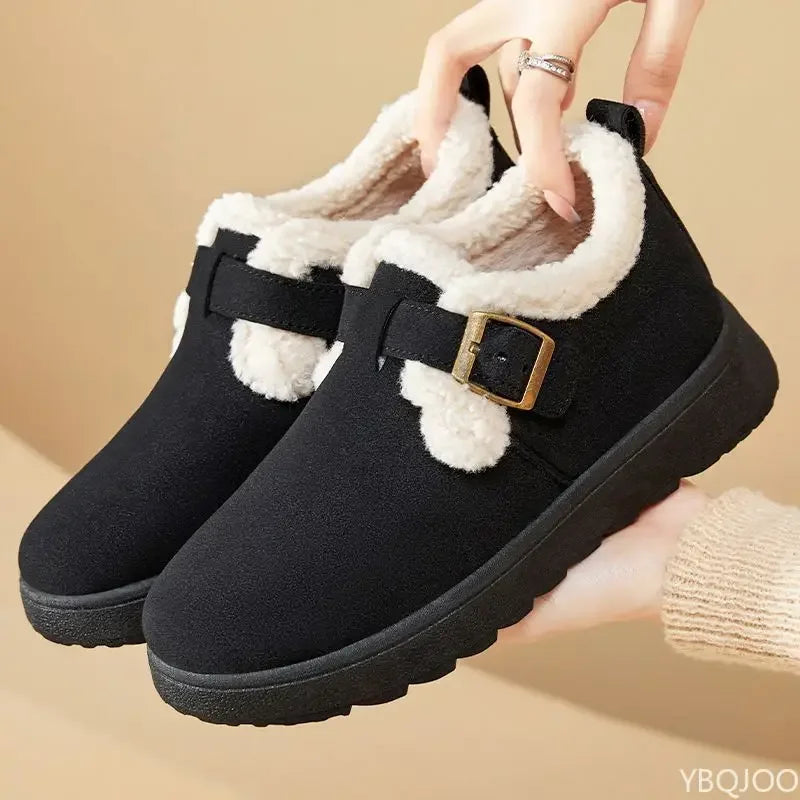 Women's Winter Plush Cotton Ankle Boots | Cozy Slip-On Winter Ankle Boots Axl