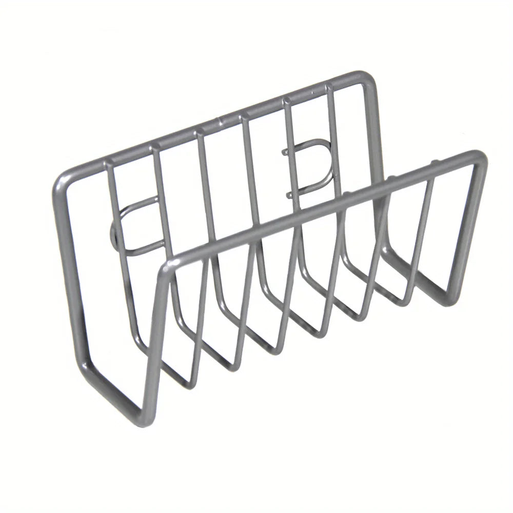 Kitchen Sink Suction Sponge Holder – Steel Sink Organizer Sink Sponge Holder Axl Silvery