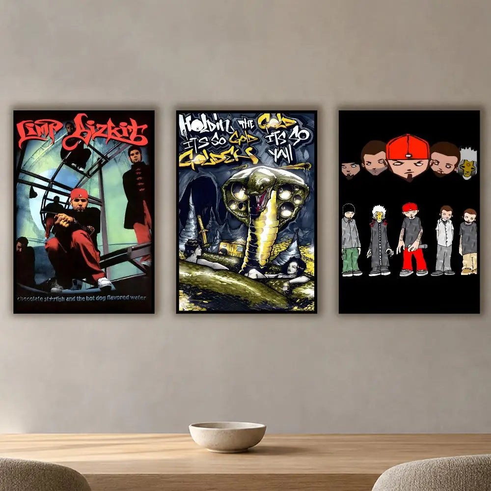 Limp Bizkit Poster – HD Waterproof PVC Wall Sticker Decor Wall Poster Sticker Axl