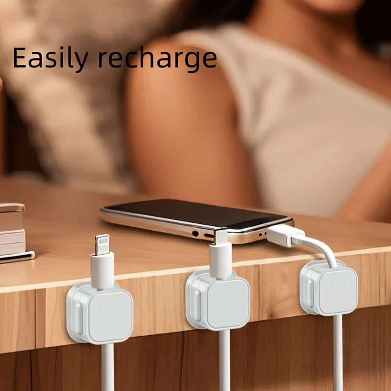 6-Pack Magnetic Cable Organizer Clips for Desk & Nightstand Cable Organizer Clips Axl