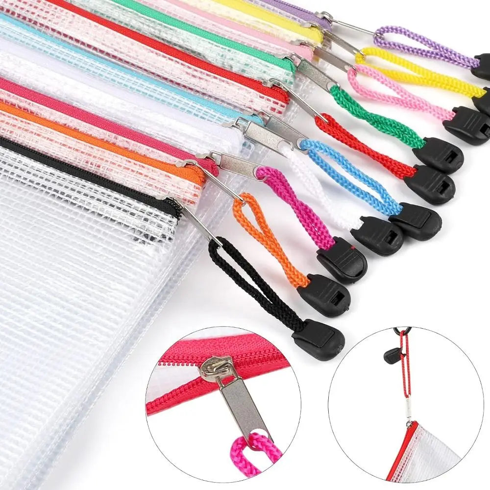 Mesh Zipper Pouches – Waterproof Makeup & Document Organizer Mesh Zipper Pouch Axl