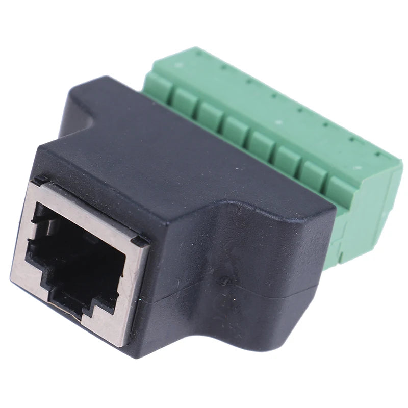 RJ45 Female to Screw Terminal Adapter for CCTV DVR Cable Adapter Axl