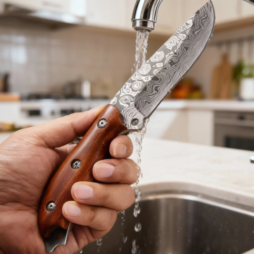 Damascus Steel Kitchen Knife – Sharp Stainless Filleting Blade Kitchen Knife Axl