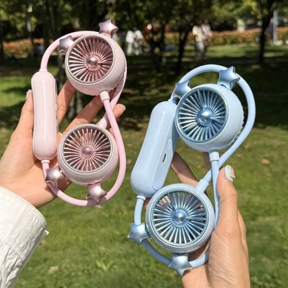 Foldable Hanging Neck Fan – USB Rechargeable Portable Fan Portable Neck Fan Axl