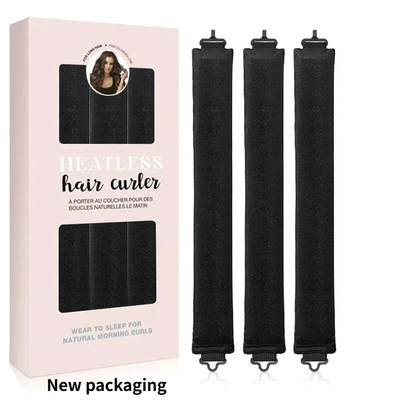 Satin Flexi Rods – Heatless Overnight Jumbo Curls, 3 Pack Heatless Hair Curlers Axl 3PC