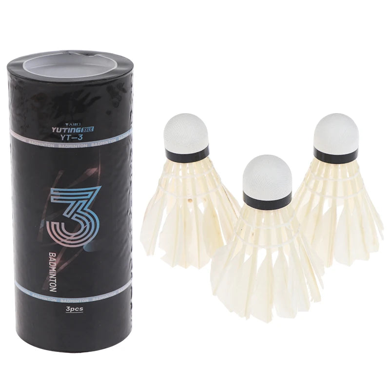 Goose Feather Badminton Shuttlecocks – 3 or 6 Pack | White Badminton Shuttlecock Axl 3pcs