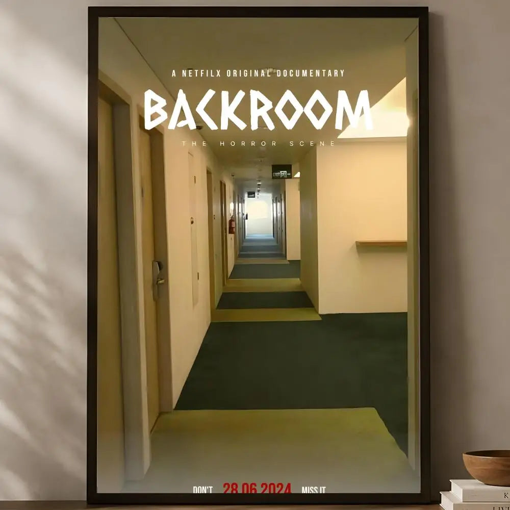 Backrooms Poster Self-Stick HD Waterproof Wall Art Decor Wall Art Poster Axl White11 60X90cmNoframe