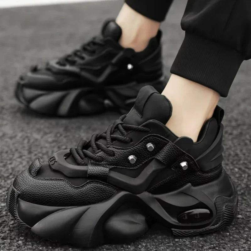 Men's Chunky Sneakers – Lace-Up Height Boost Casual Shoes Chunky Sneakers Axl