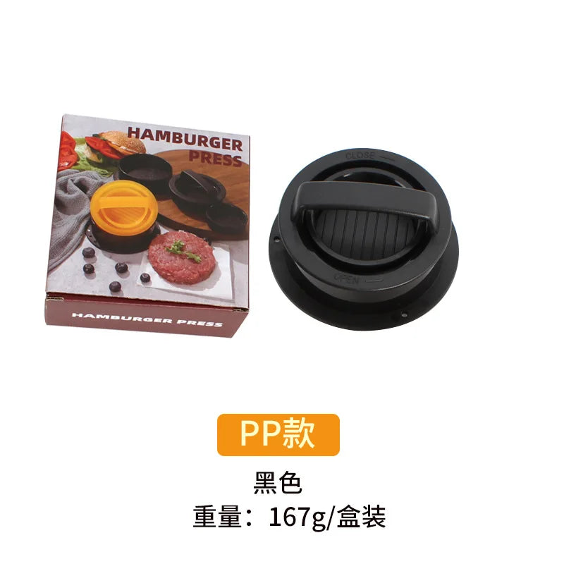 Non-Stick Burger Press & Patty Maker – 3-in-1 Meat Mold Burger Patty Press Axl black with box