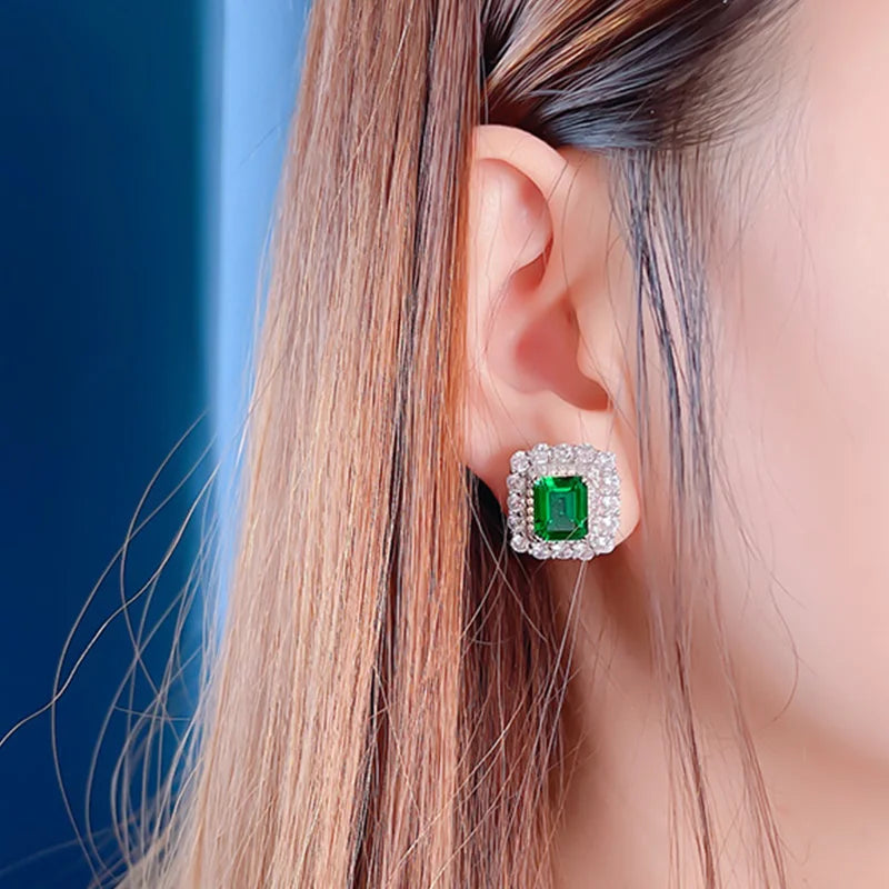 Huitan Cubic Zirconia Stud Earrings – Women's Fashion Jewelry Stud Earrings Axl