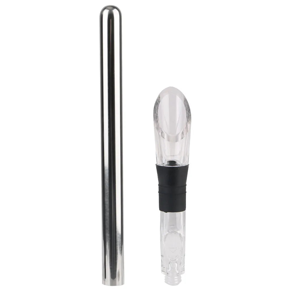 4-in-1 Wine Chiller Stick – Stainless Steel Cooler & Pourer Wine Chiller Stick Axl 2pcs