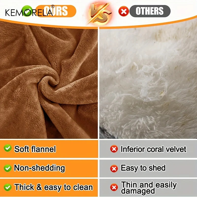 KEMORELA Rabbit Bed – Plush Cotton Lounger Pad & Pillow Small Pet Bed Axl