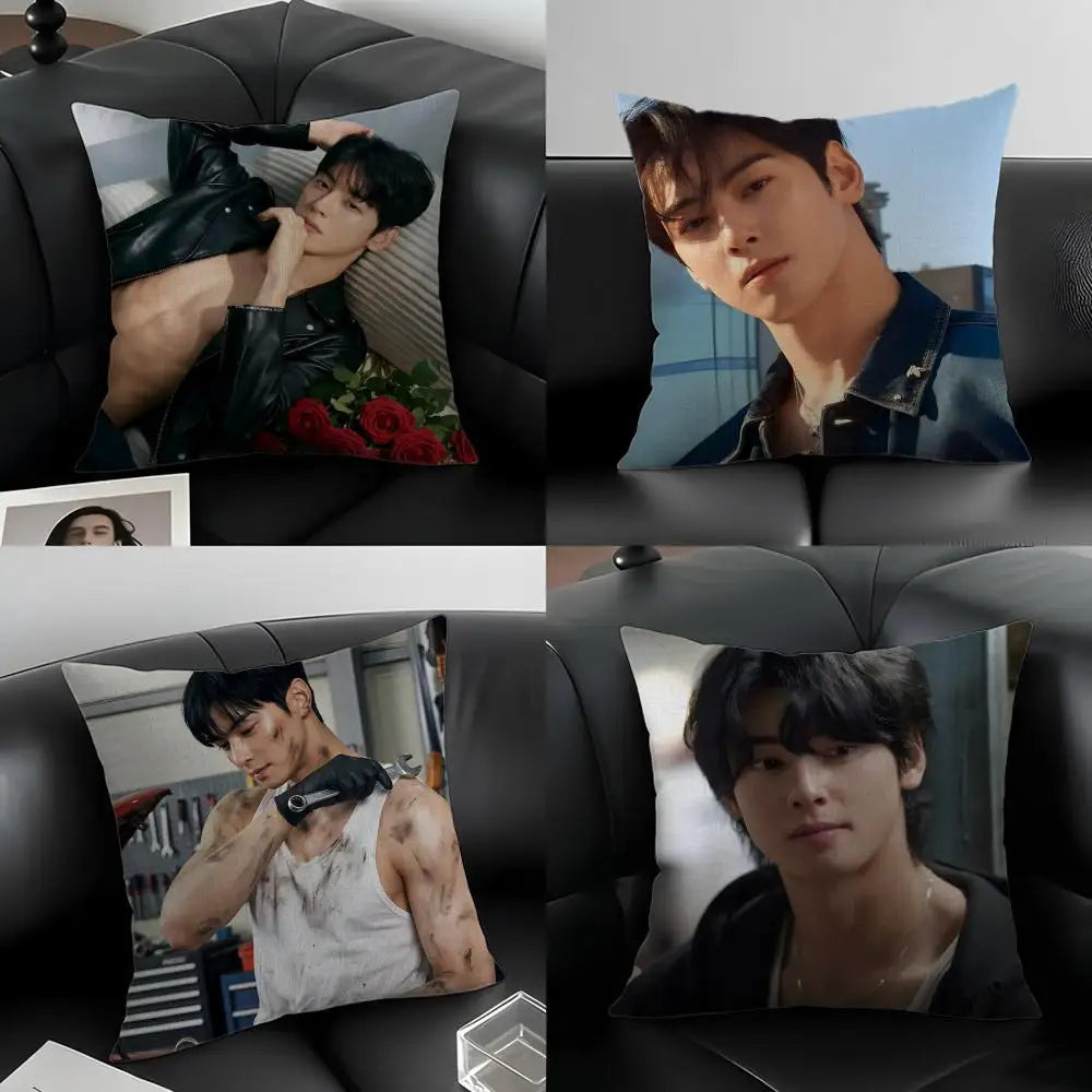 Kpop Singer Linen Cushion Cover | Sofa & Bedroom Decor Linen Cushion Cover Axl
