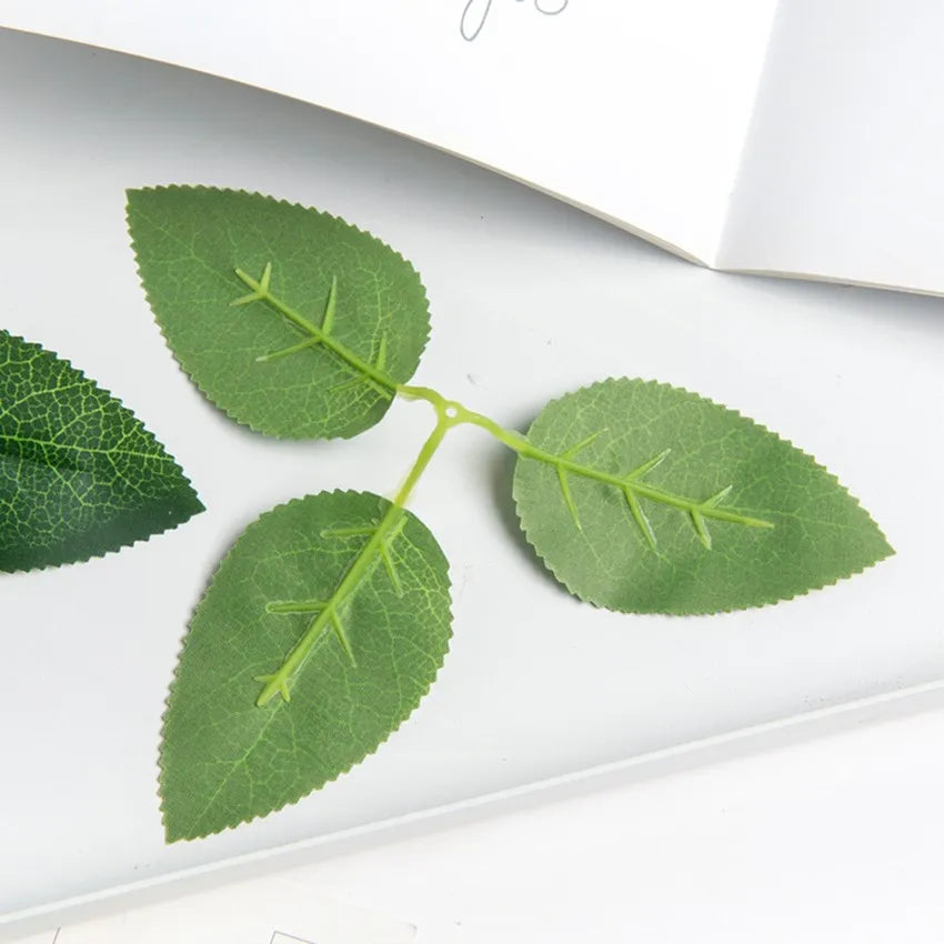 Artificial Silk Rose Leaves for Wedding, DIY & Home Decor Artificial Silk Leaves Axl