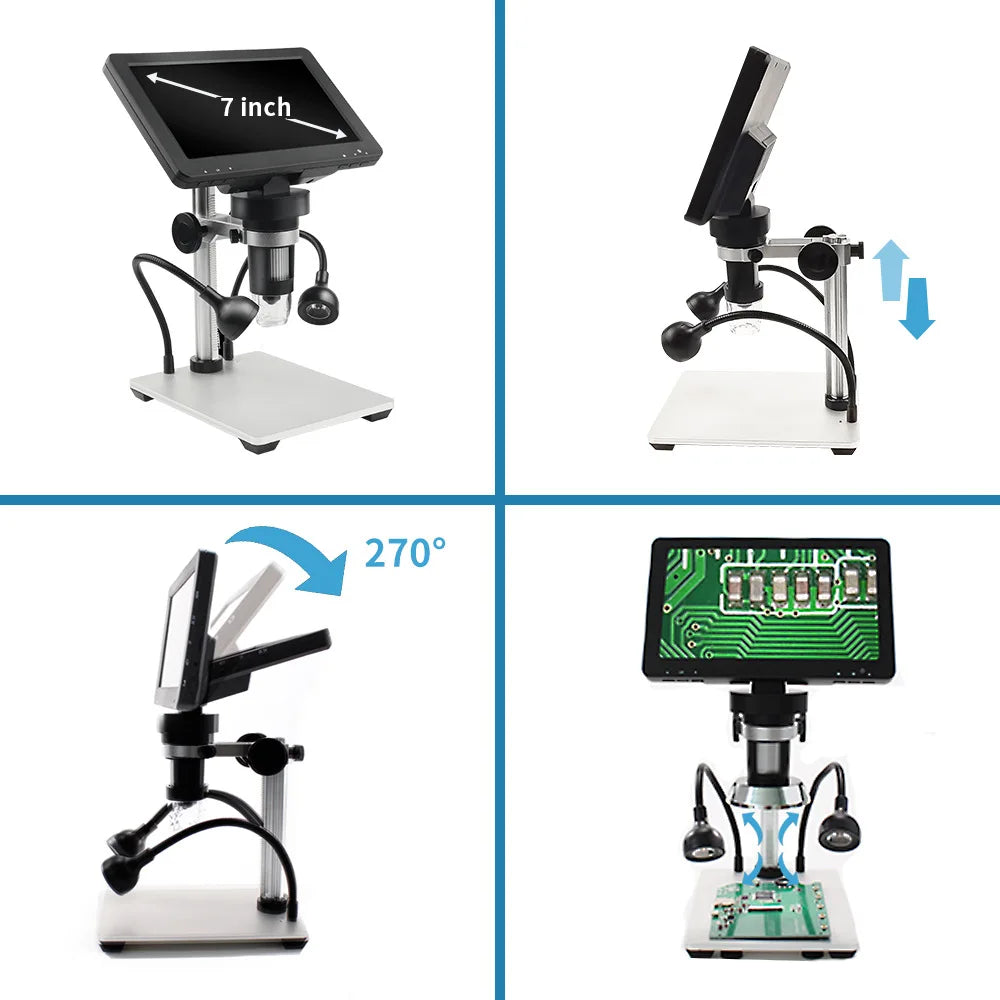 7-Inch HD Digital Microscope 500X – PCBA & Coin Inspection Digital Microscope Axl