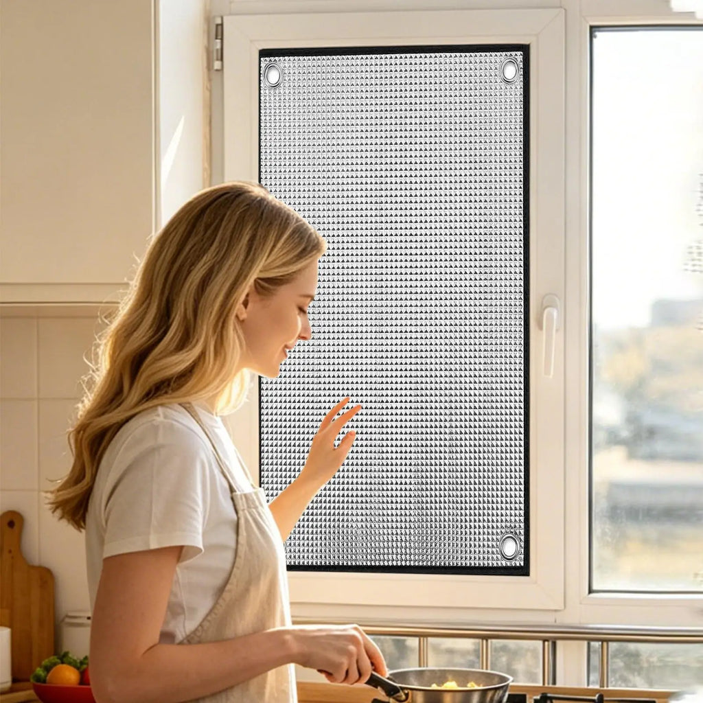 Blackout Window Film UV & Heat Blocking Aluminum Foil Shade Window Film Axl