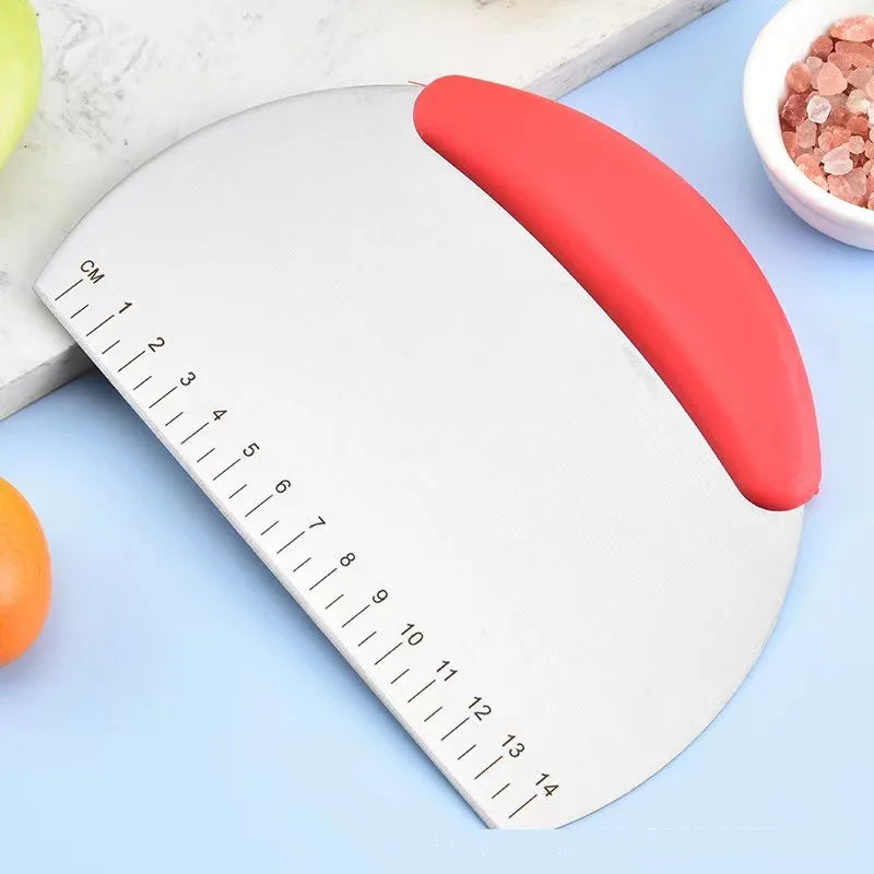 Stainless Steel Dough Scraper & Pastry Cutter with Scale Pastry Dough Scraper Axl