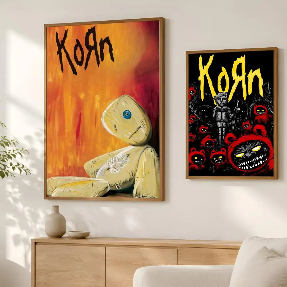 Korn Band Self-Stick Wall Art Poster – Waterproof HD Decor Wall Art Poster Axl
