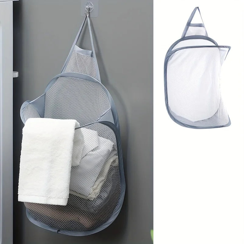 Foldable Wall-Mounted Laundry Basket – Hanging Clothes Hamper Laundry Hamper Axl Gray