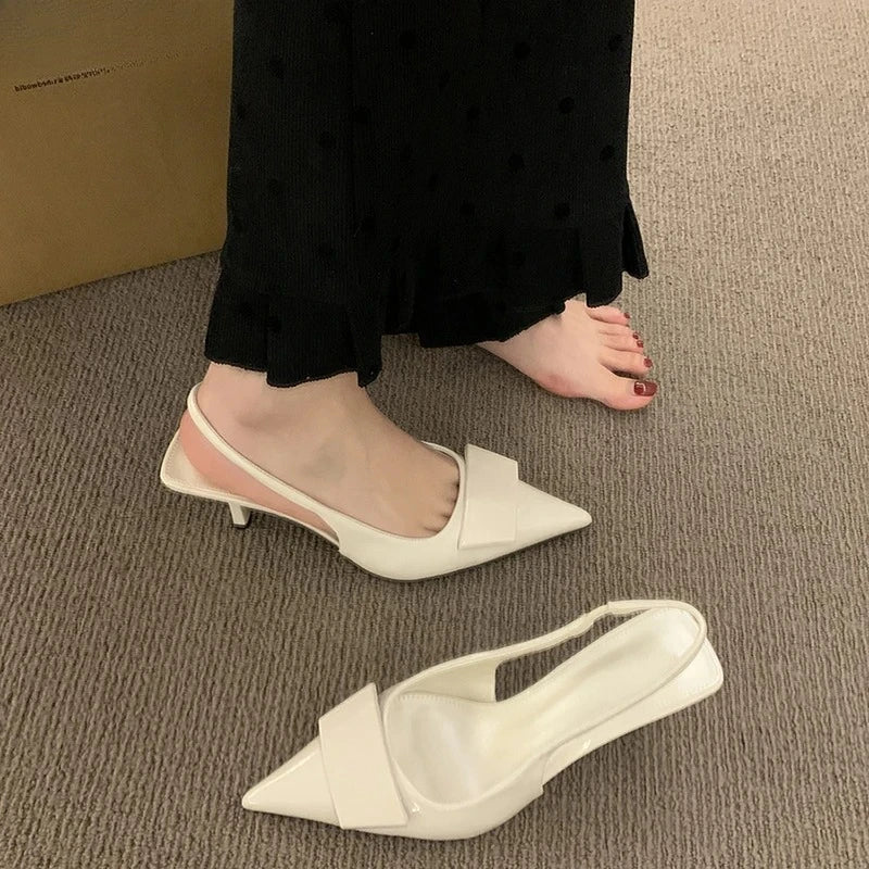 Women's High Heel Pointed Toe Slingback Sandals | Party Heels High Heel Sandals Axl