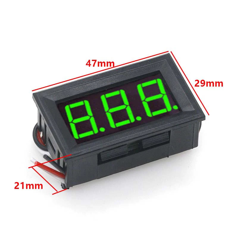 DC 100V Digital Voltmeter Ammeter – LED Volt Meter Gauge Digital Voltmeter Gauge Axl green