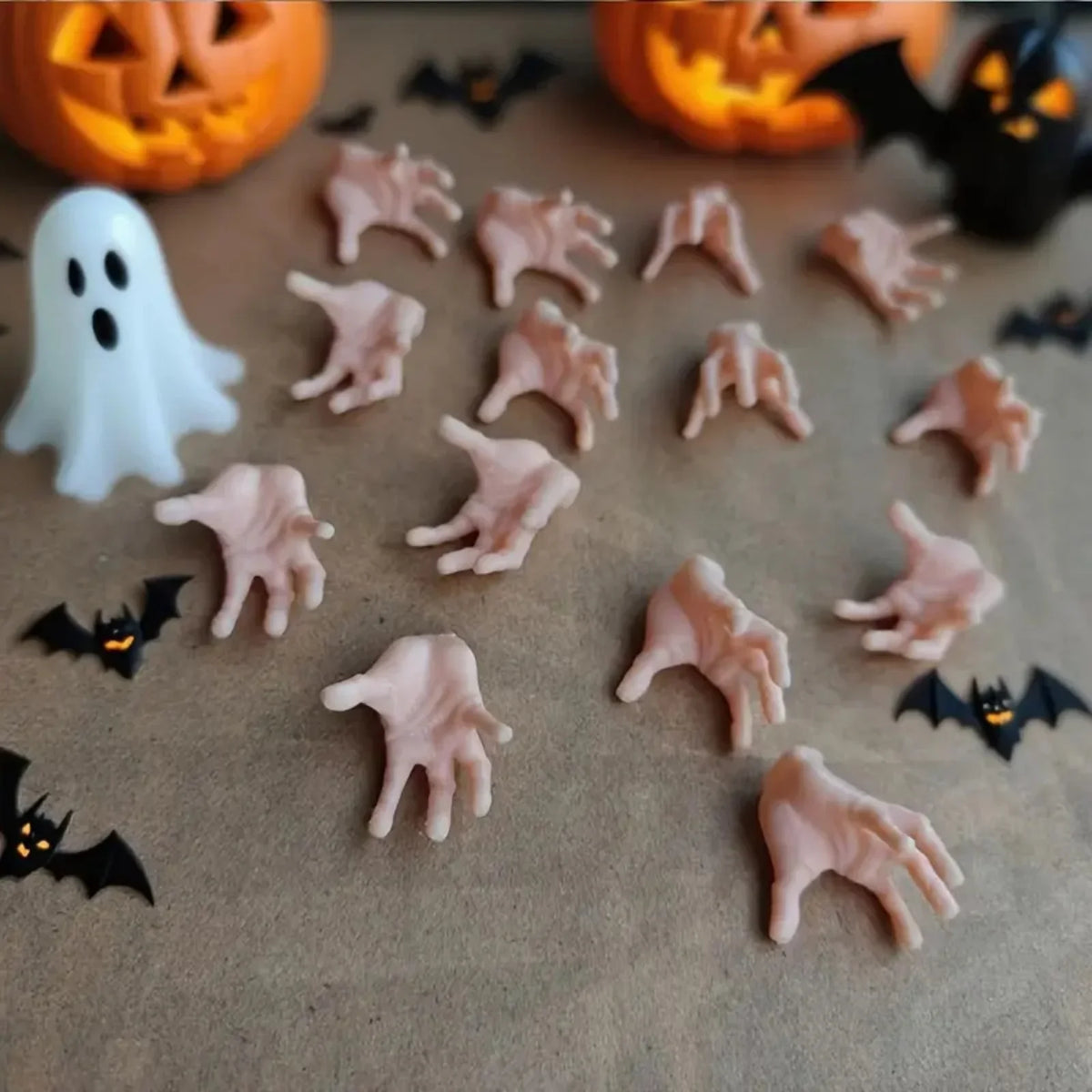 Mini Skeleton Hands Halloween Decorations – 8/15/36 PCS Set Halloween Decoration Props Axl