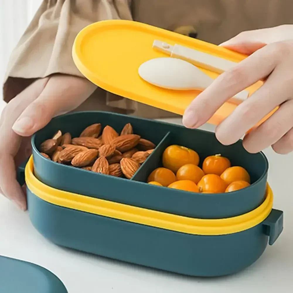 Kids Stackable Bento Lunch Box | Microwave Safe, BPA-Free, 850ml Bento Lunch Box Axl