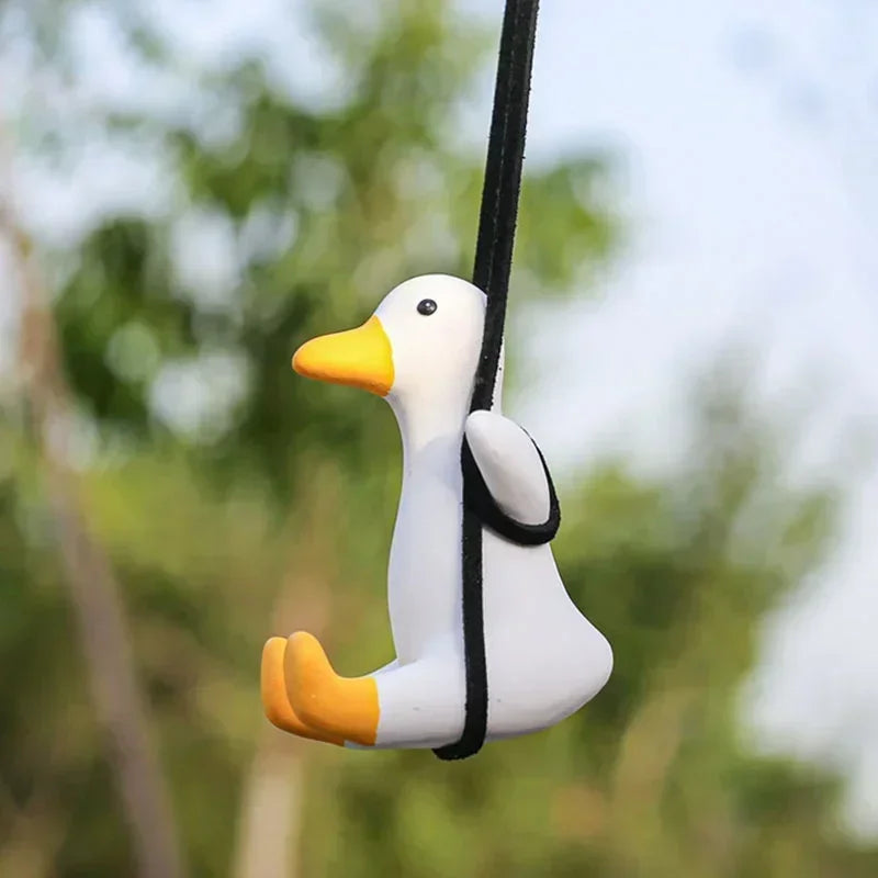 Swing Duck Car Mirror Pendant – Plaster Perfume Ornament Gift Car Mirror Ornament Axl