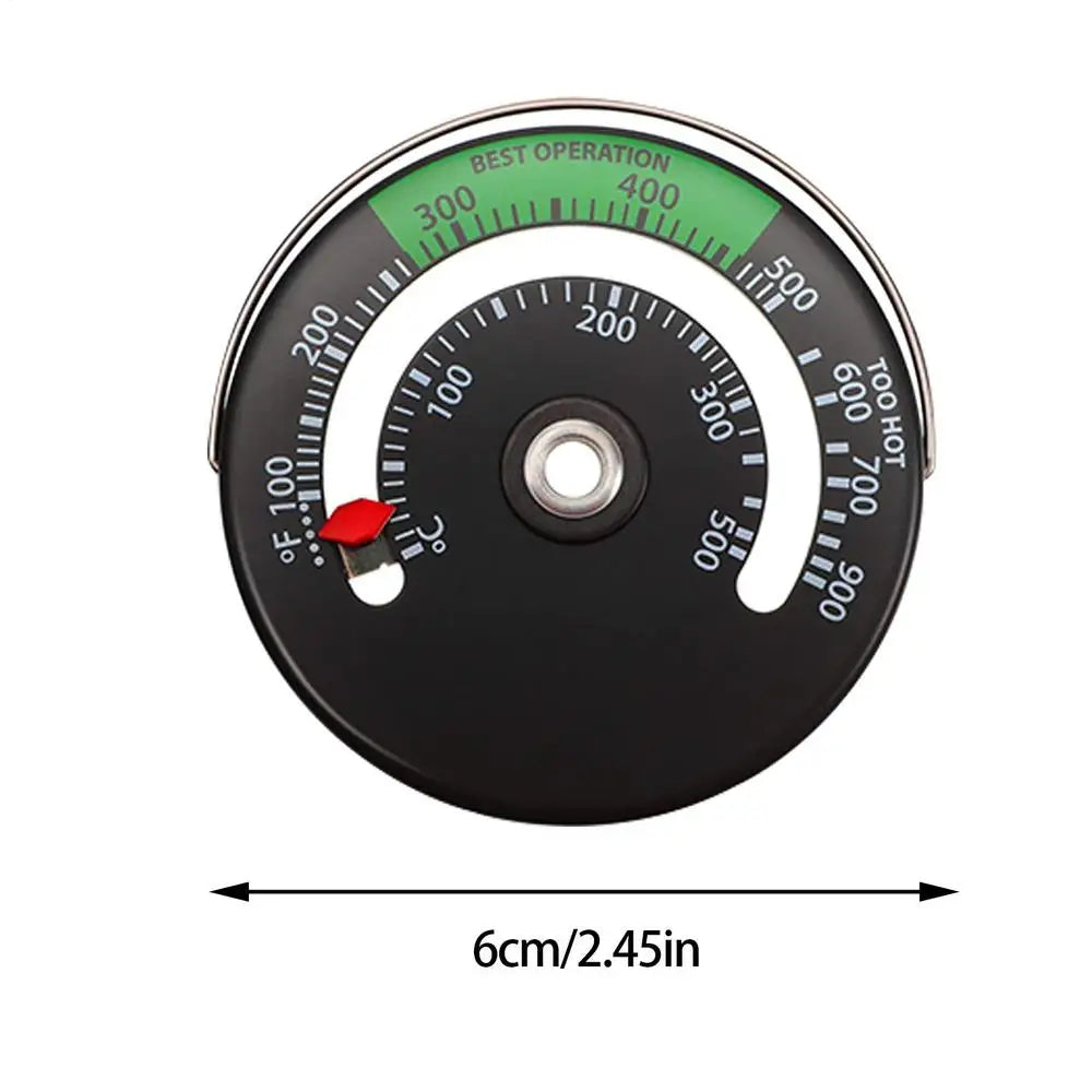 Magnetic Stove Pipe Thermometer for Wood Burning Stoves Stove Pipe Thermometer Axl Black