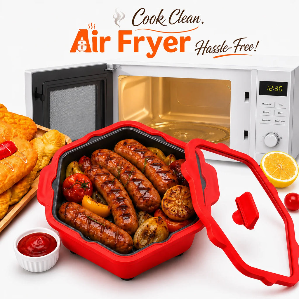 Hexagonal Nonstick Baking Pan with Lid – Air Fryer & Microwave Nonstick Baking Pan Axl