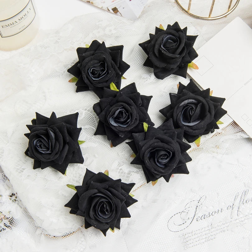 100 Pcs Silk Artificial Rose Heads – Wedding & Home Décor Artificial Silk Flowers Axl