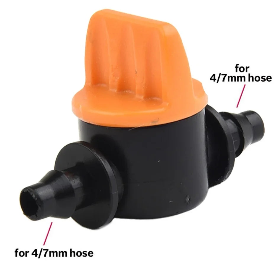 20-Pack Drip Irrigation Flow Control Valves – 4/7mm Hose Drip Irrigation Valve Axl