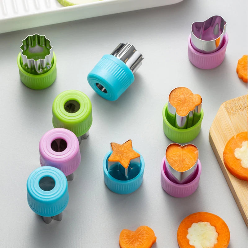 3-Piece Star & Heart Fruit Vegetable Cutter Set – Stainless Steel Fruit Vegetable Cutter Axl