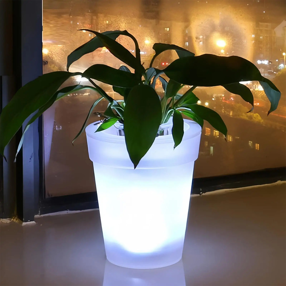 Solar LED Planter Pot – Waterproof Outdoor Garden Light Vase Solar Garden Light Axl Default Title
