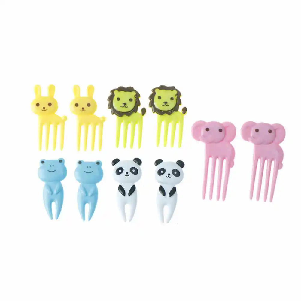 10-Piece Kids Animal Cartoon Fruit Picks – Bento Lunch Decor Bento Food Picks Axl Random 10Pcs