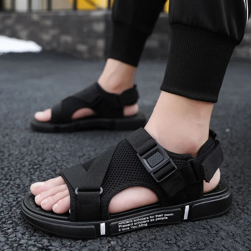 Men's Woven Gladiator Sandals – Non-Slip Beach Flat Shoes Men's Gladiator Sandals Axl