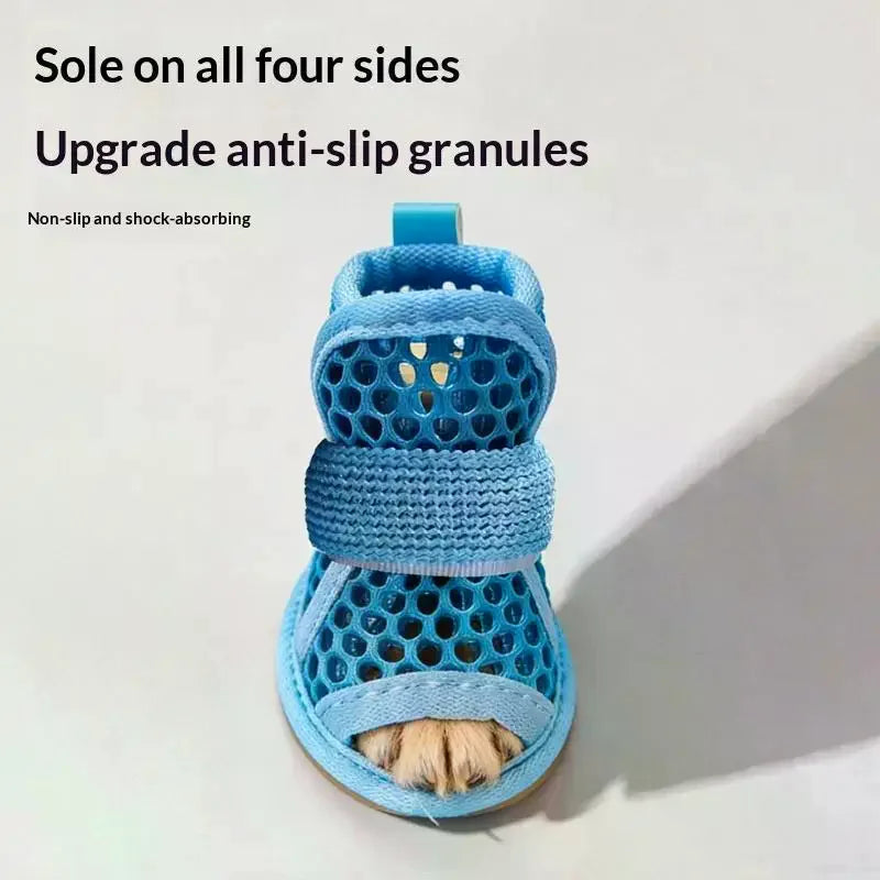 Mesh Dog Shoes 4-Pack – Nonslip Breathable Paw Protectors Dog Paw Protectors Axl