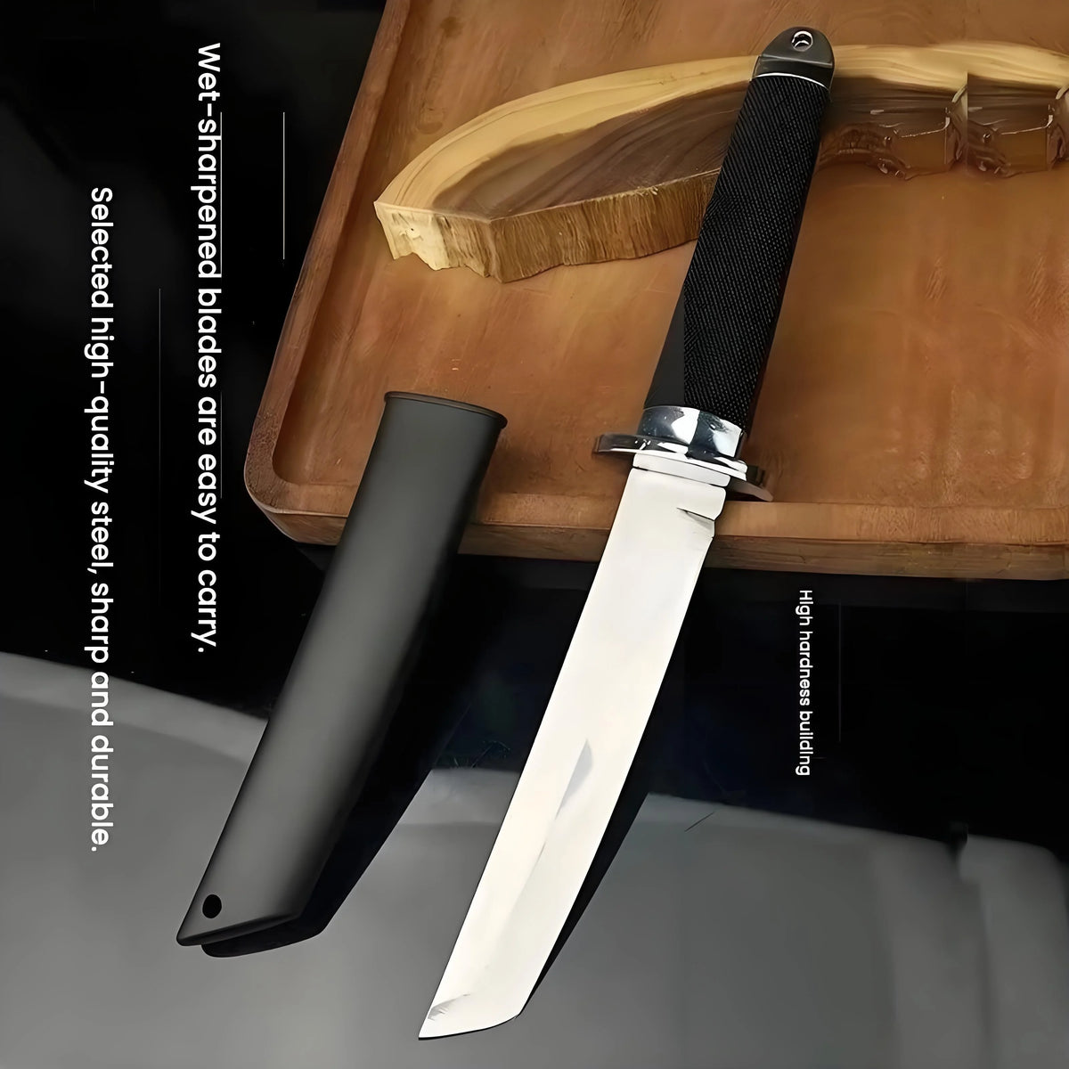 Portable Stainless Steel Survival Knife – Fruit & Meat Blade Fixed Blade Knife Axl