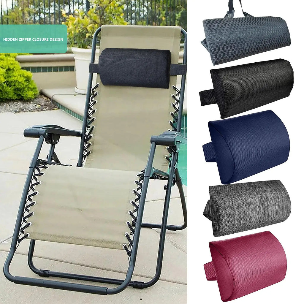 Pool Lounge Chair Headrest Pillow with Adjustable Strap Lounge Chair Pillow Axl