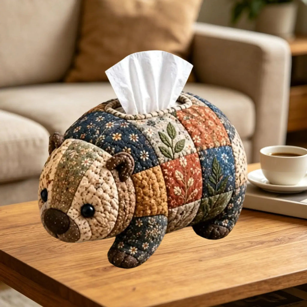 Animal Quilted Tissue Box Cover DIY Kit – Beginner Craft Set DIY Craft Kit Axl