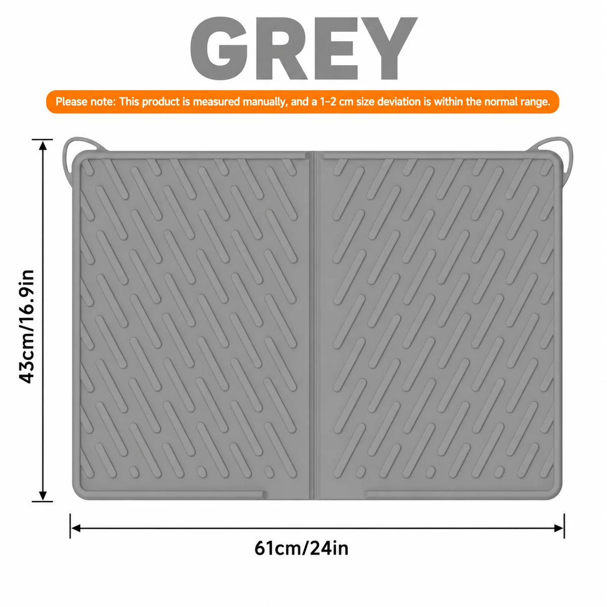 Extra Large Silicone Cat Litter Mat – Foldable & Waterproof Cat Litter Mat Axl Grey 61x43cm