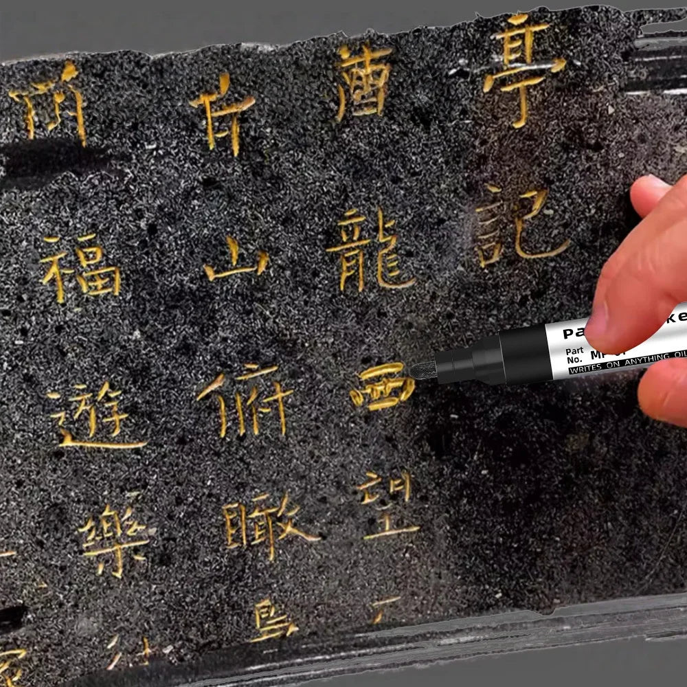 Golden Tombstone Marker – Restores Granite & Marble Text Art Marker Pen Axl