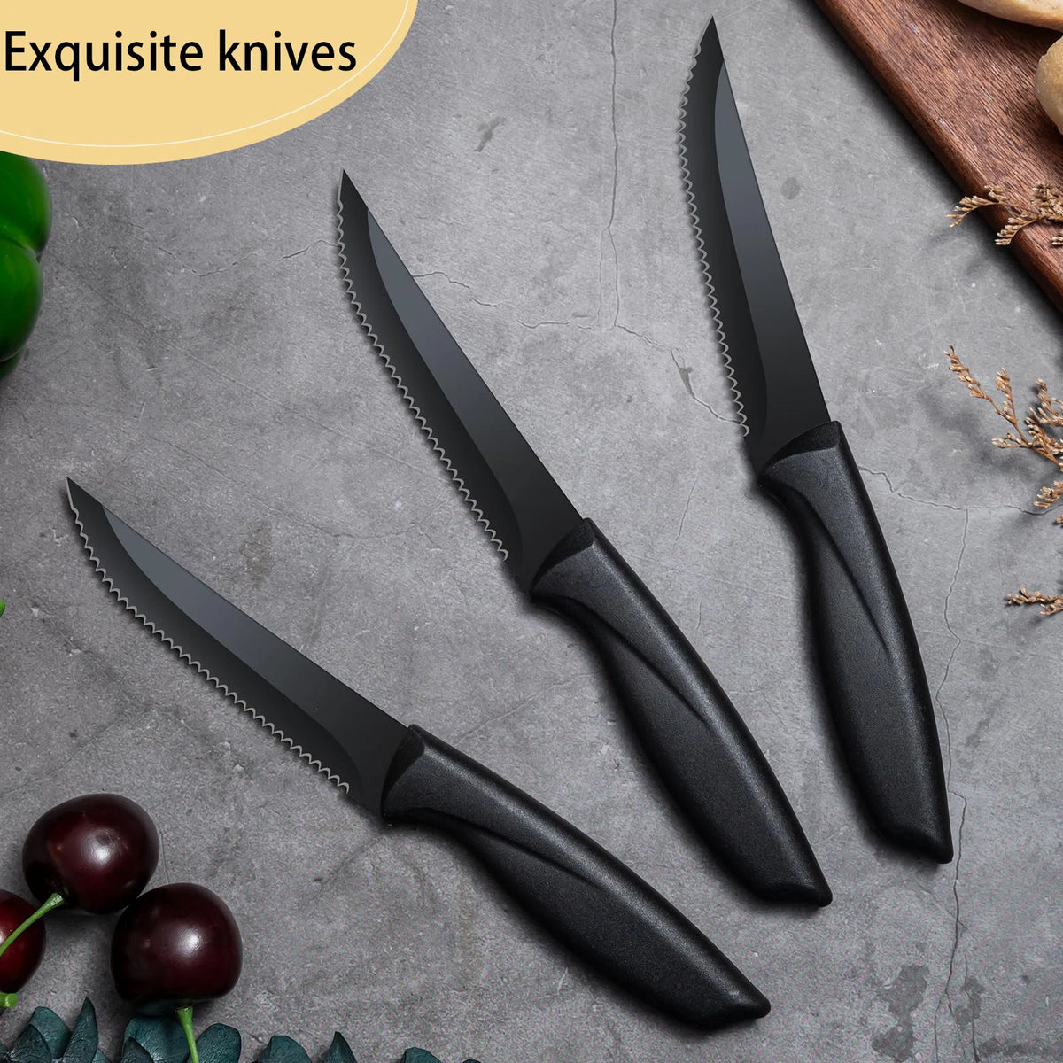 Stainless Steel Steak Knife Set – 2, 4, 6 or 8 Piece Kitchen Steak Knife Set Axl