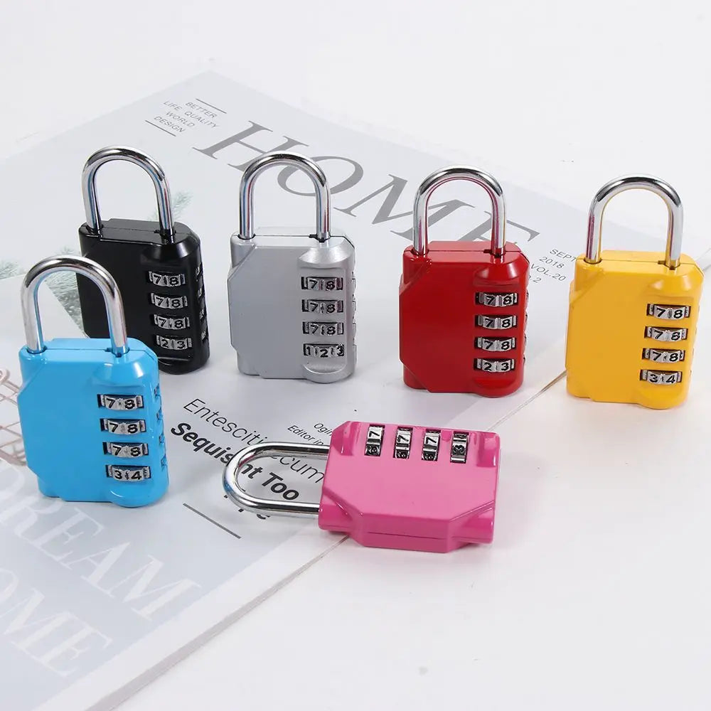4-Digit Combination Padlock – Luggage, Locker & Storage Combination Padlock Axl