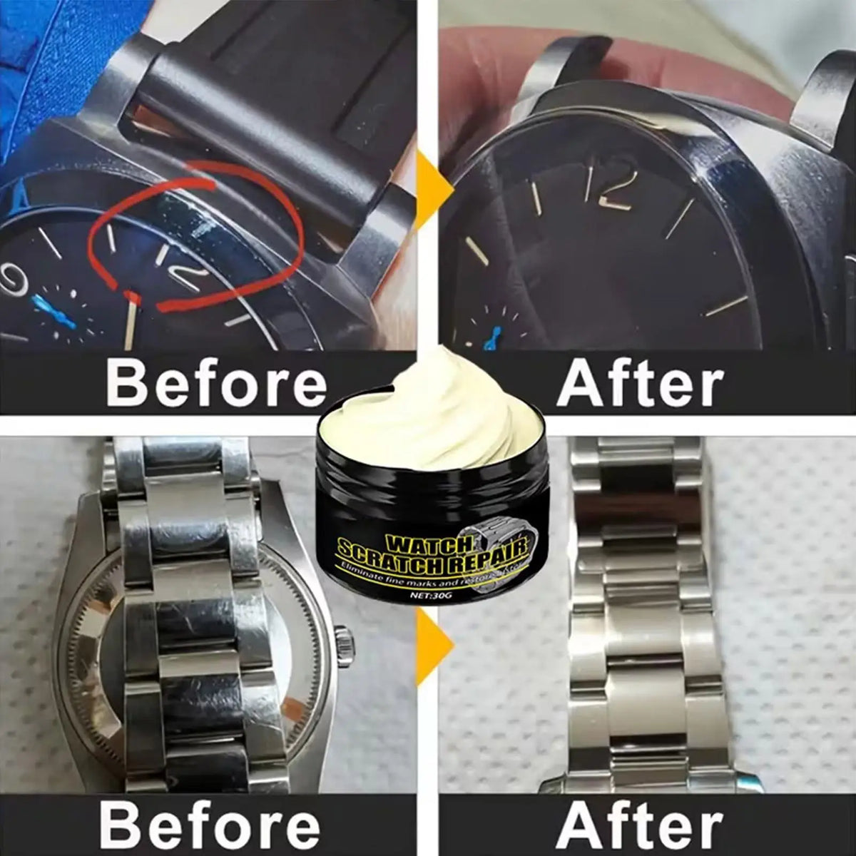 Watch Scratch Removal Paste 30g – Polish Stainless Steel Watch Polish Paste Axl