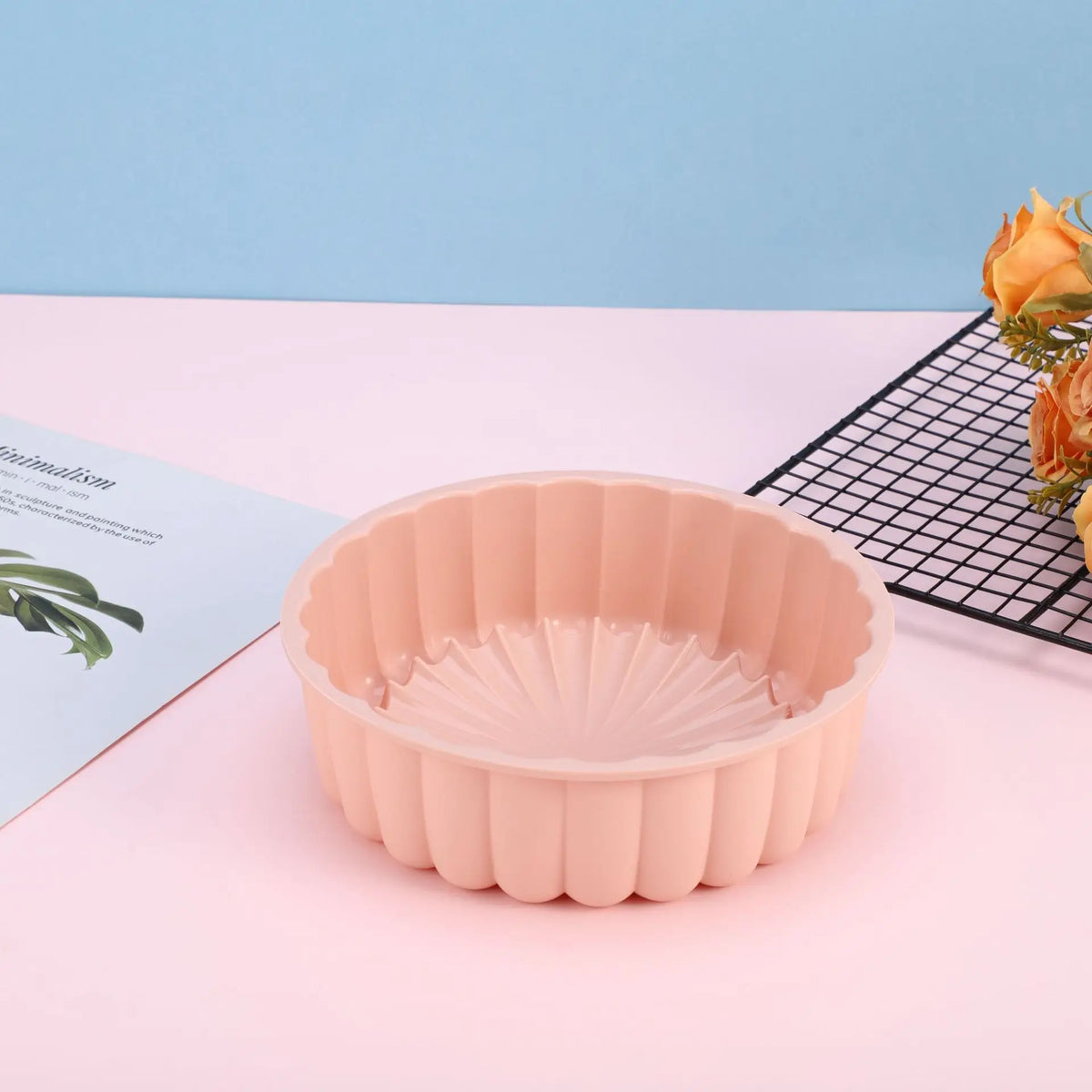 Silicone Round Cake Pan – Non-Stick DIY Baking Mold Silicone Cake Mold Axl pink
