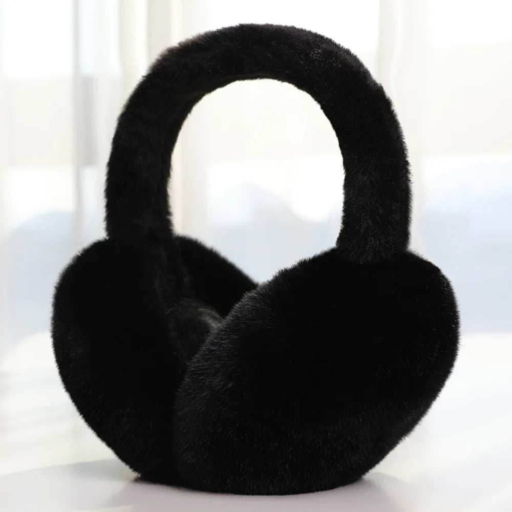 Warm Plush Ear Warmer – Foldable Unisex Winter Earmuffs Winter Ear Warmer Axl Black