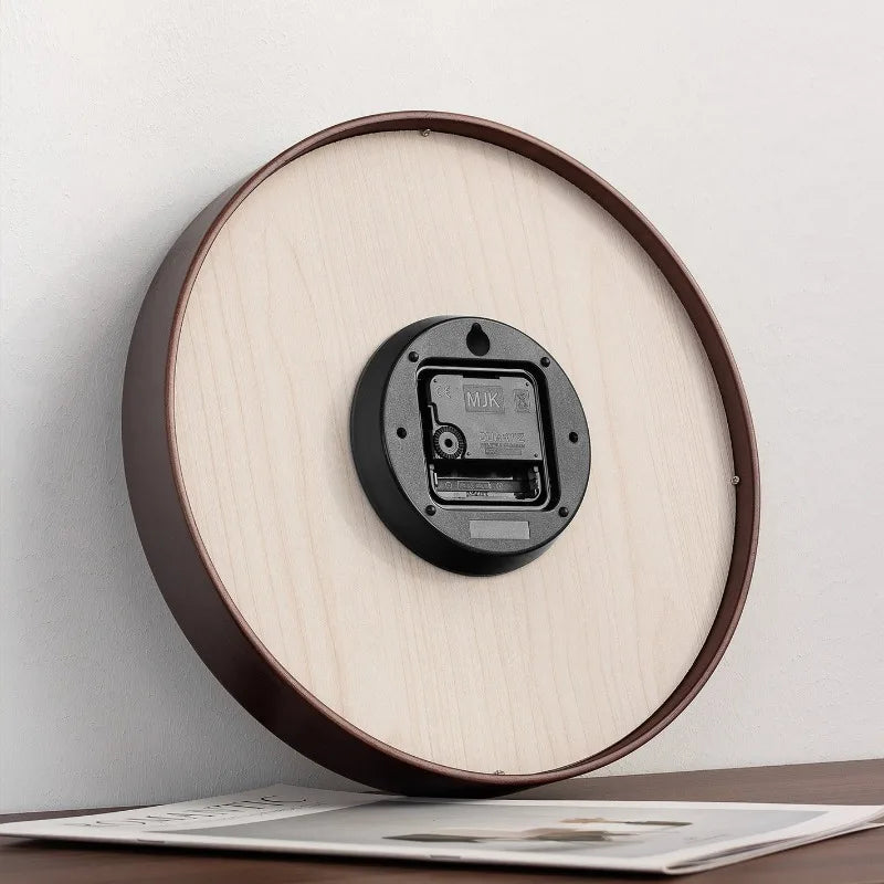 Oeny Wooden Wall Clock – Silent Round Modern Décor 25/30cm Wooden Wall Clock Axl