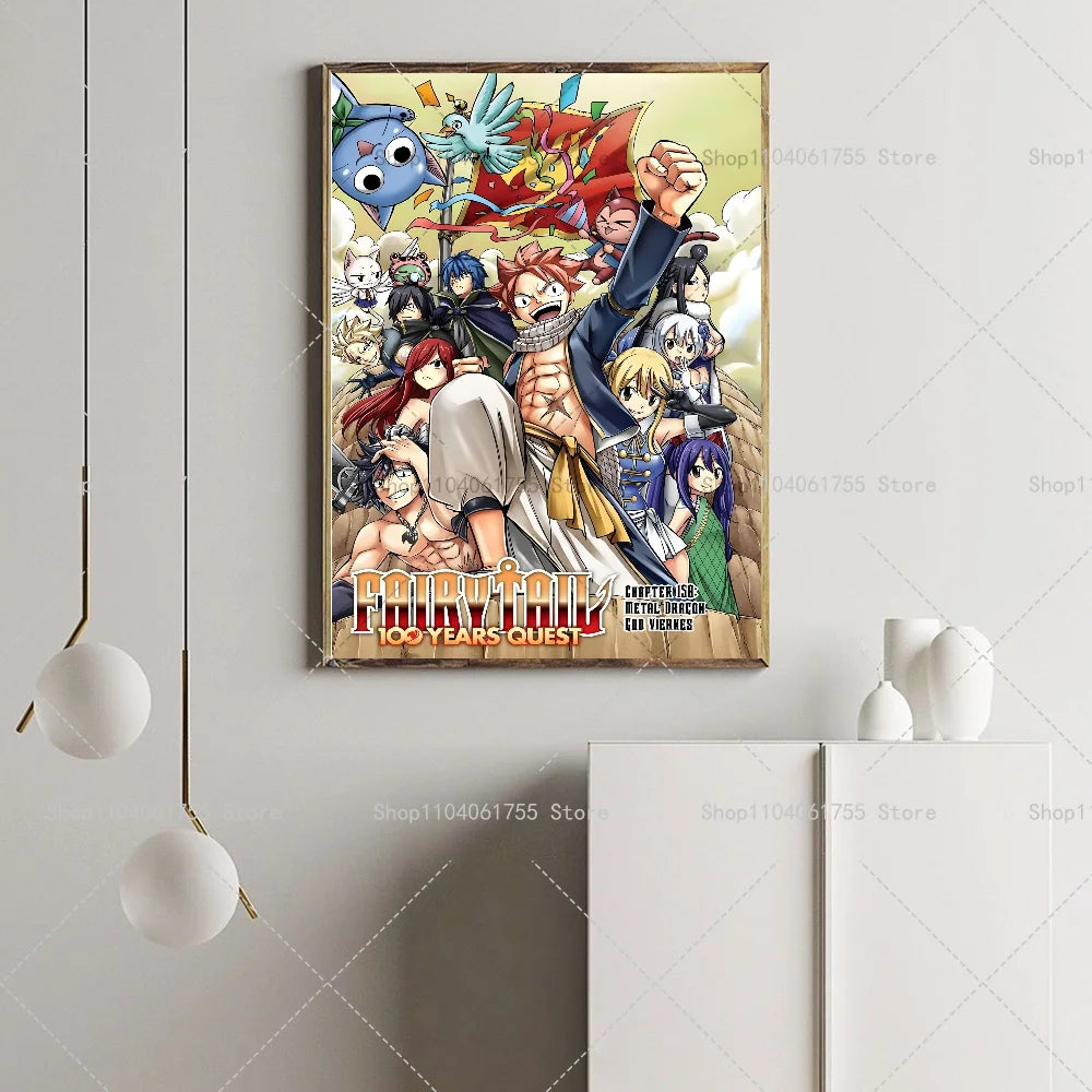 Anime Fairy Tail Wall Poster – Self-Adhesive Waterproof Sticker Anime Wall Poster Axl