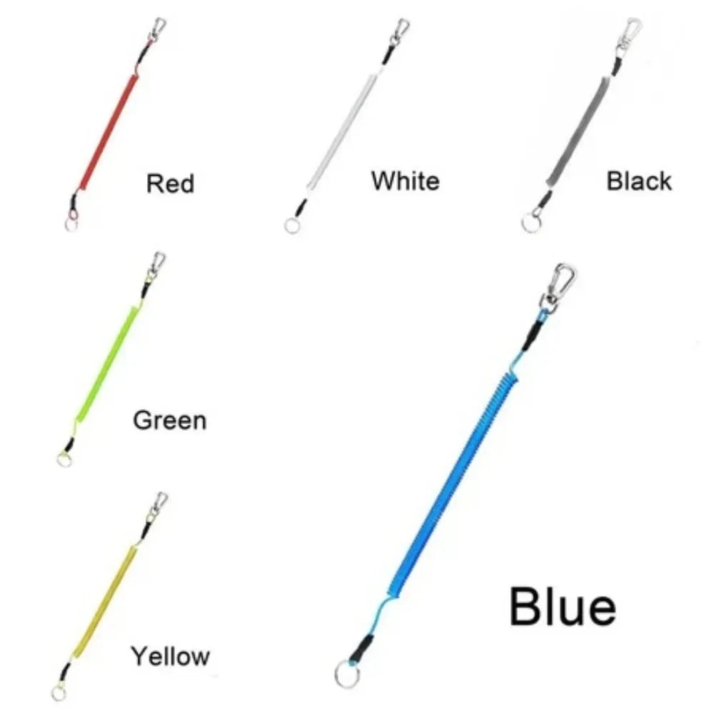 Steel Wire Spring Rope Lanyard with Carabiner – 1.5m Stretch Spring Rope Lanyard Axl